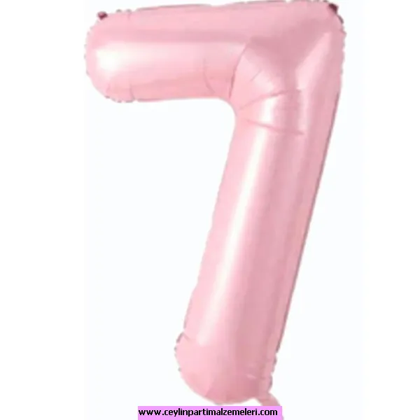 7 Rakam Pembe Folyo Balon